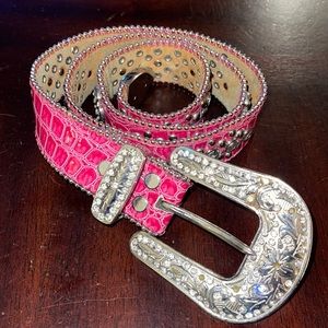 Pink cowgirl belt